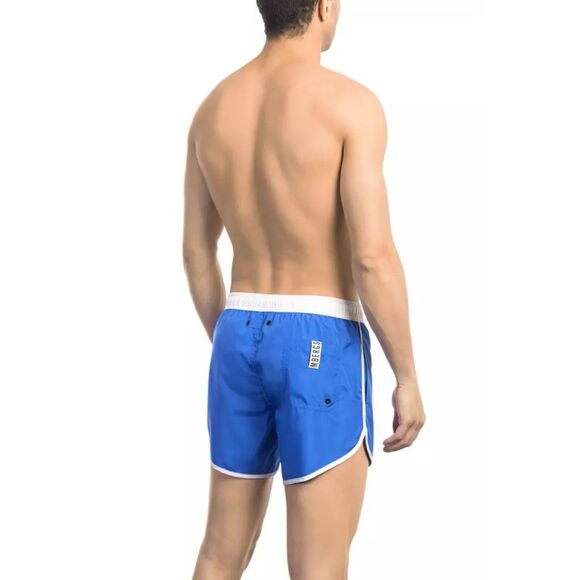 Bikkembergs Blue Polyester Men Swim Men's Short